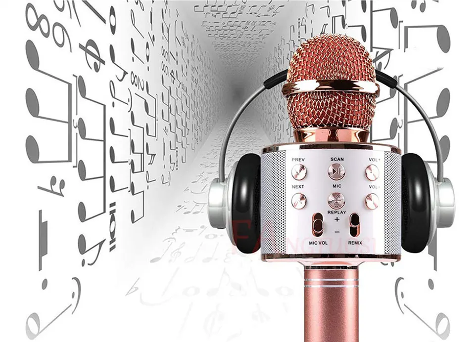 WS 858 беспроводной bluetooth микрофон профессиональный караоке динамик consender WS858 ручной микрофон Радио Студия Запись микрофон