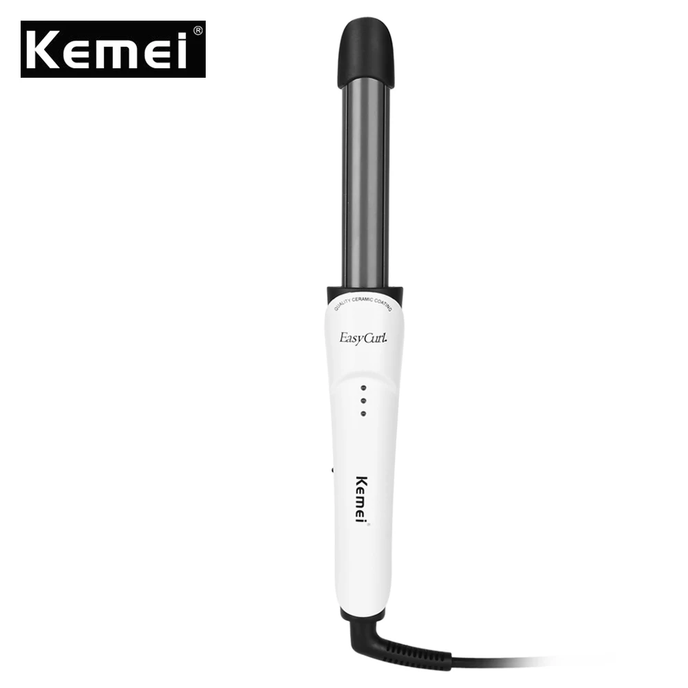 KEMEI KM-211 профессиональный электрический керамический щипцы для завивки, выпрямления волос уход за волосами Инструменты для укладки салона с вилкой ЕС - Цвет: EU PLUG