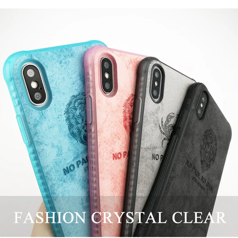 

Fashion crystal clear case for iphone 7 Case For iphone 6 6s 7 8 plus X Xs max XR 3D Embossed Anti-shock Mobile Phone Cases