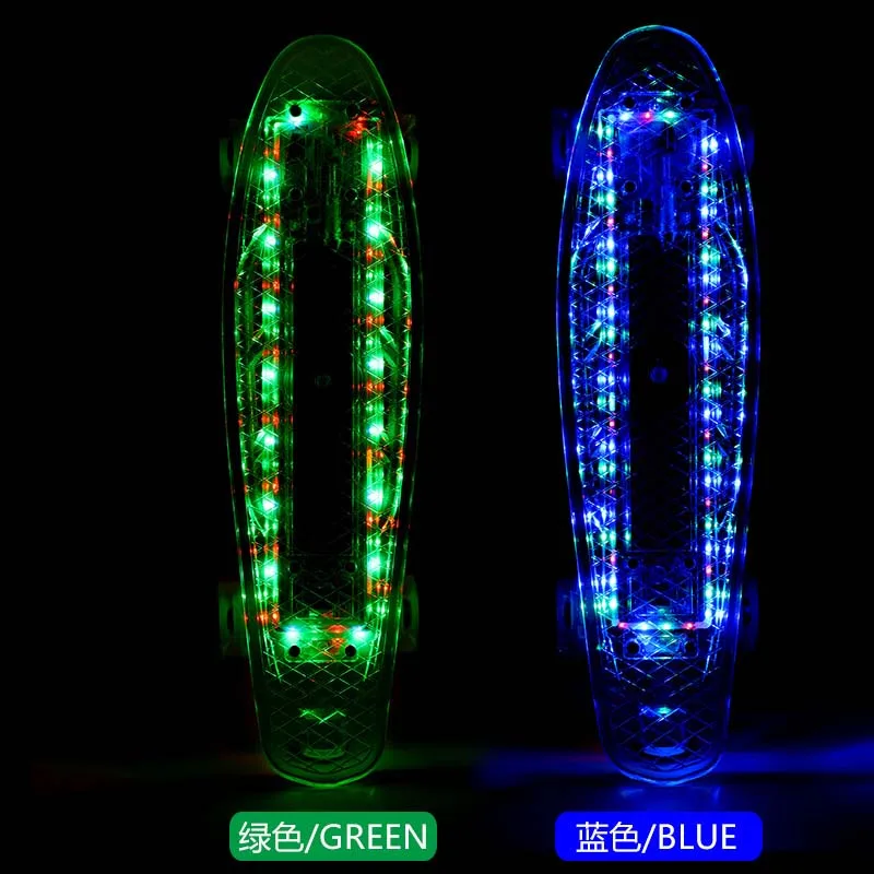 4 Wheels Children Skate Board with LED lights, New Designed Child Skateboard