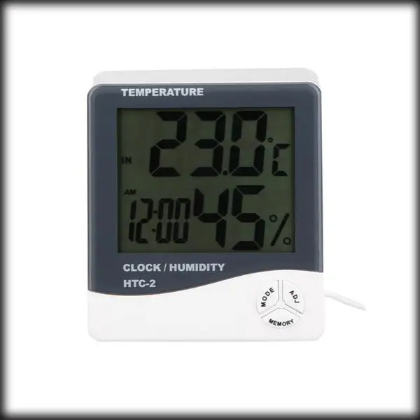 

by dhl or ems 100 pieces HTC-2 Digital Indoor/Outdoor Thermo-hygrometer Thermometer Temperature Humidity Meter Tester Clock