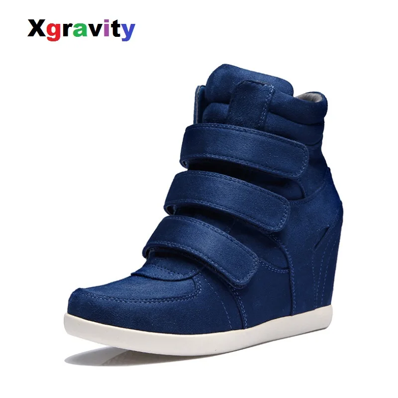 

Xgravity New Fashion Autumn Wedges Elegant Woman Fashion Shoes Round Toe Ladies Wedge Shoes High Heel Pumps Women Shoes C052