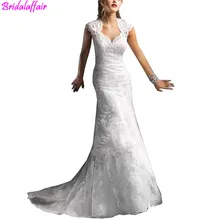 Индивидуальный заказ плюс размеры кружево Русалка Тонкий невесты свадебное платье пикантные свадебные платья