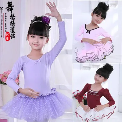 

New Children's Day Cotton Long-sleeve Dance Wear Party Dress Pretty Tutu dress Girls Ballet Dresses L,XL,XXL,XXXL,4XL,5XL