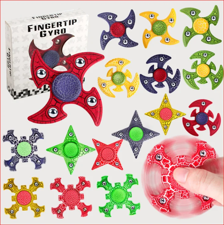 Finger Spinner Fidget ABS EDC Hand Spinner For Autism and ADHD Anxiety Stress Relief Focus Fidget Spinner cross  stars