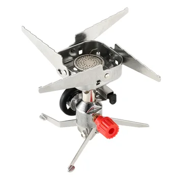 야외 캠핑 가스 스토브 요리 시스템 야외 하이킹 장비 오븐 피에조 점화 접이식 배낭 스토브 가방과 상자