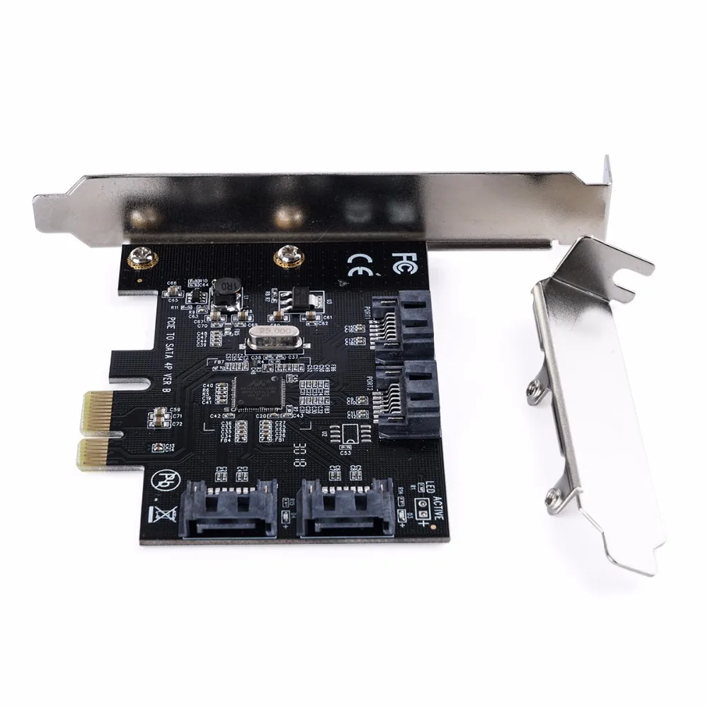 ORICO Puerto 4 SATA3.0 PCI-E tarjeta de expansión PCI-E X1 a SATA3.0 añadir tarjeta Compatible con PCI-E X1... x4... X8... X16 apoyo 6 Gbps