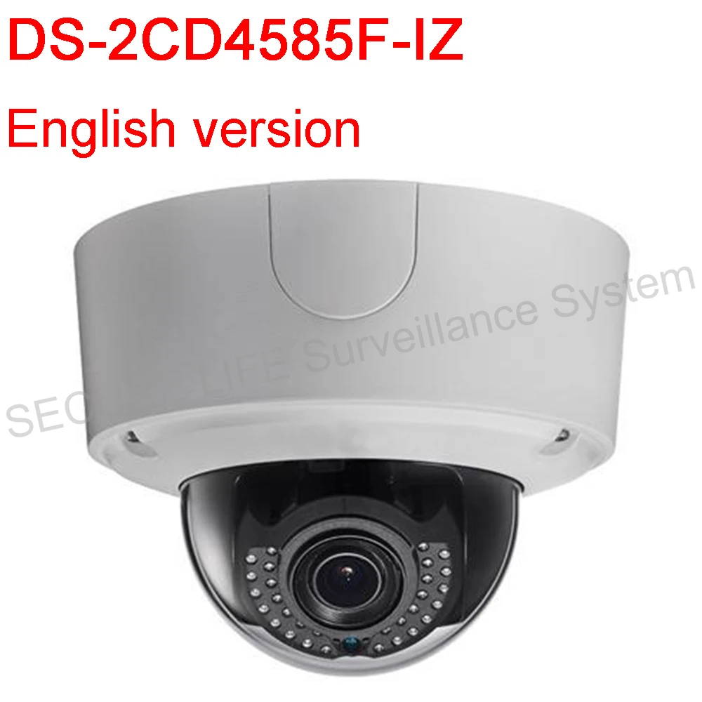Free shipping English version DS-2CD4585F-IZ 4K Smart Outdoor Dome Camera Support 128G on-board storage Audio PoE IP66