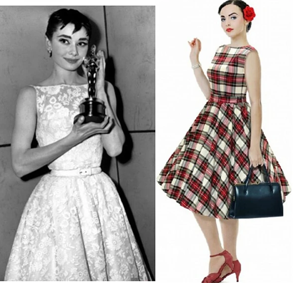 Vintage Audrey Hepburn AbendKleider Plus Size Robe De