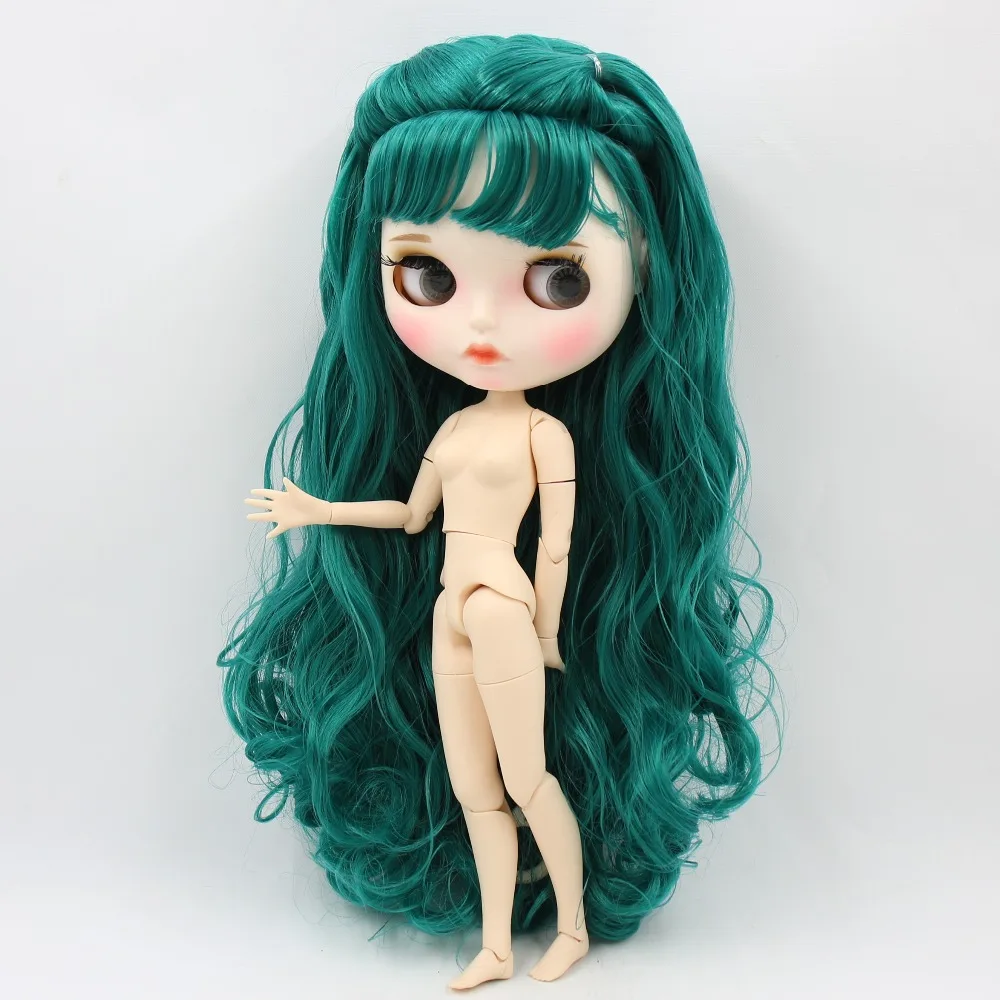 Valeria – Premium Custom Neo Blythe Doll med turkost hår, vit hud och matt pouty ansikte 4