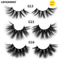 LEHUAMAO ресницы 3D норковые 25 мм ресницы крест-накрест толстые пушистые норковые ресницы длительного действия драматические накладные ресницы