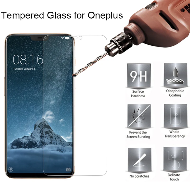 

9H HD Hard Protective Film Protector for Oneplus 2 3 5 6 Scratch Proof Phone Screen Protective Glass For Oneplus 3T 5T 6T Movie
