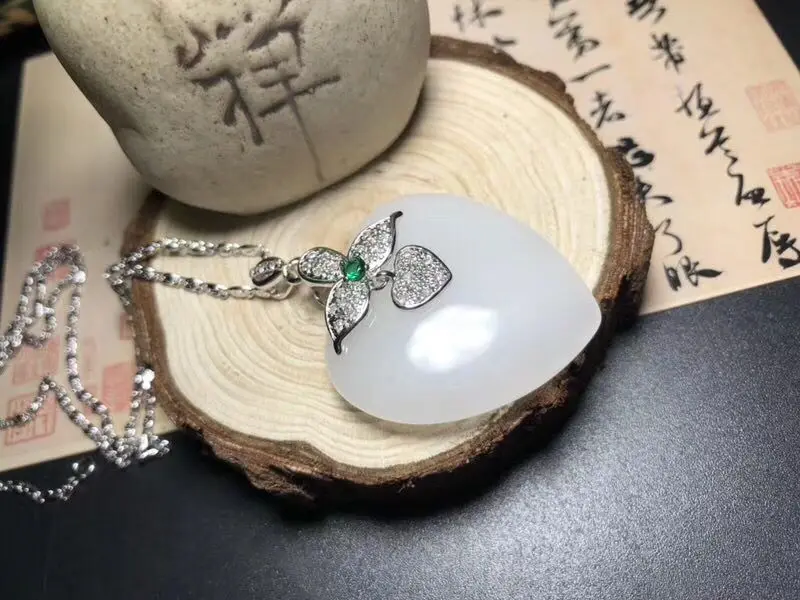 Koraba изысканные ювелирные изделия Китай уникальная Мода натуральный белый нефрит