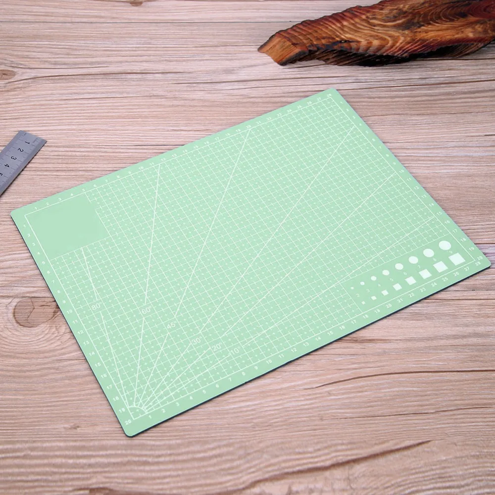 

A4 PVC Self Healing Cutting Mat Fabric Leather Paper Craft DIY Tools Self-Healing Double-Sided Healing Cutting Board Green