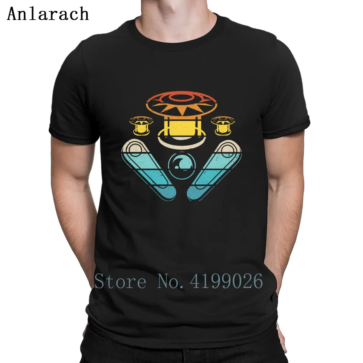 Pinball Wizard Flipper Arcade Game Retro T Shirt Design S-5XL Famous Spring Autumn New Style Formal Pictures Tee | Мужская одежда