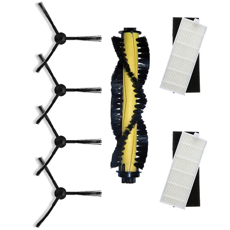 kt519 2* HEPA Filter 2* Sponge filters 4* Side Brushes 1* Rolling Main