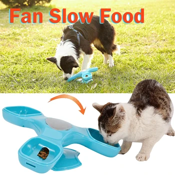 

Pet Cats Dog Bowls Windmill Rotating Slow Food Anti-slip Cat Food Bowl Dish Pet Trainning Feeder Water Bowl Small Dogs Supplies
