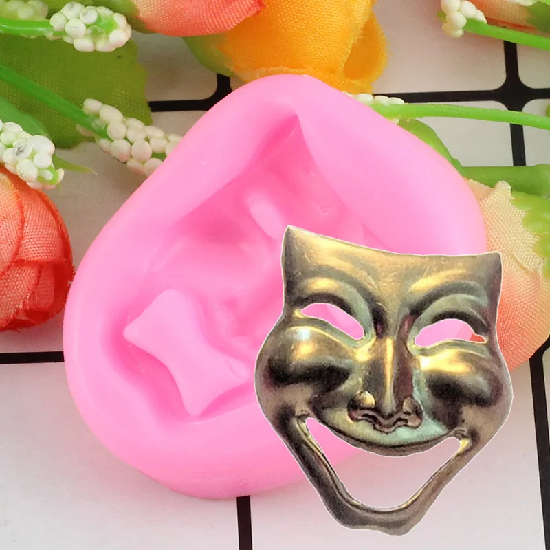 3D Halloween Mask Shape Silicone Mold Party Cake Decorating Molds