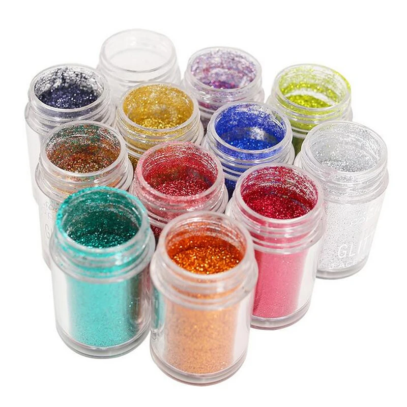 

New Arrival 1Pcs 12 Colors Square Nail/Body/Eye Glitter Powder Paillettes Shining DIY Nail Art Dancingnail Shining Body Glitter