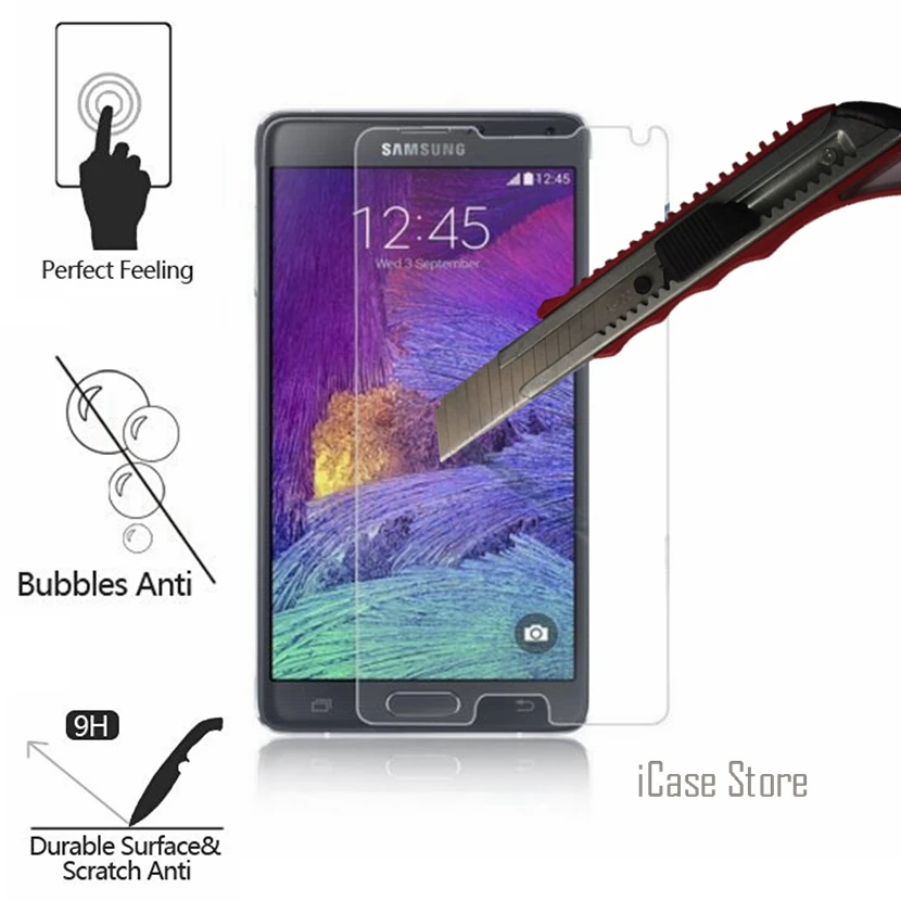 9H HD Tempered Glass screen protector For Samsung Galaxy Note 4 IV