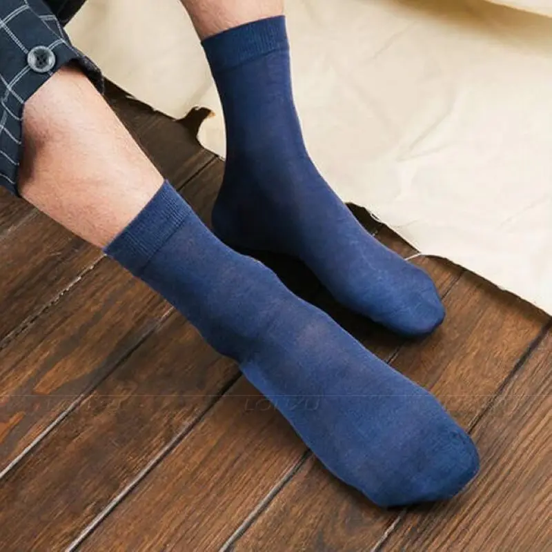 Носки мужские из 100% шелка до середины икры 2 пары|black socks|silk socksmen socks winter |