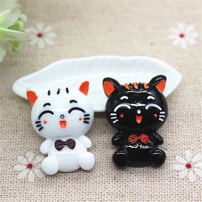 

10PCS Cute Resin Cartoon Animal Cat Flatback Cabochon DIY Scrapbooking Accessories Decorative Craft Making,20*29mm