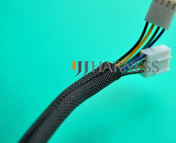 

1/2"13MM Split Braided sleeving Cable F6 overlaps by 25% 20FT Self Closing Braided sleeving Cable