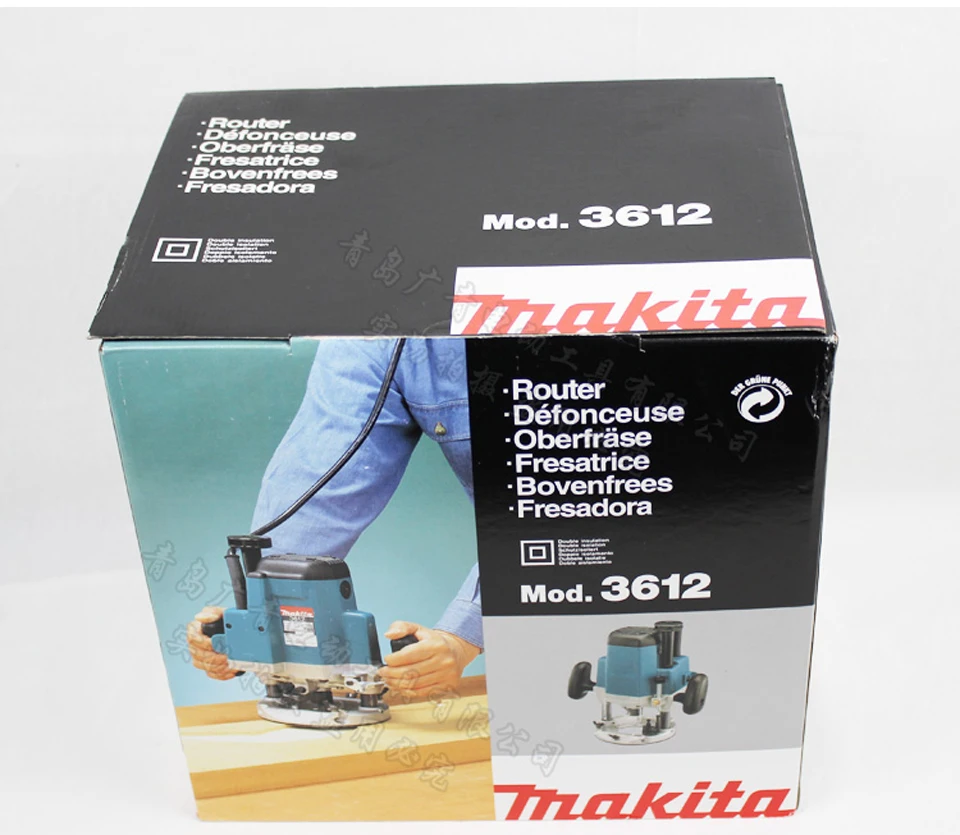 Япония Makita 3612 деревообрабатывающий гравировальный станок бакелитовый фрезерный станок долбежный станок по дереву обрезки 1650 Вт 160 мм 22000 об/мин