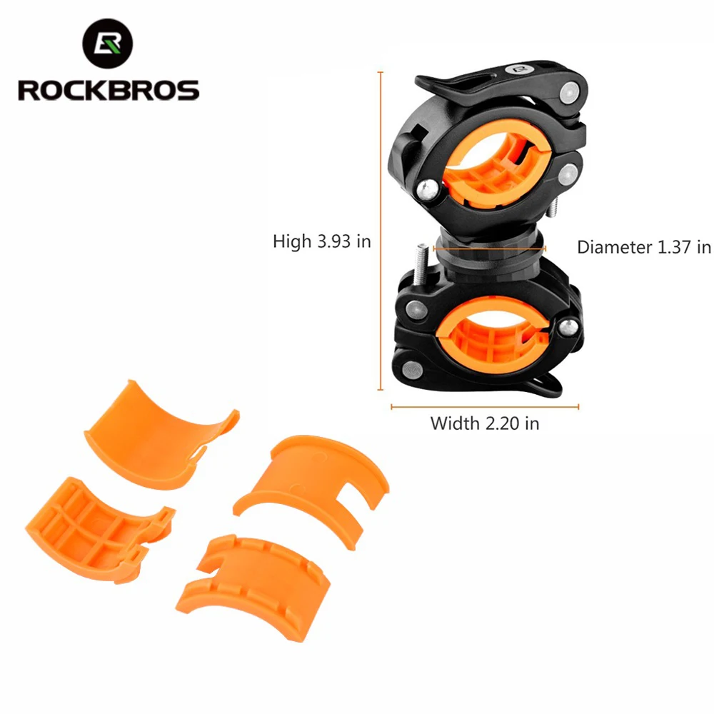 ROCKBROS Крепление фонарика на руль велосипеда велосипедный фонарик Передняя фара