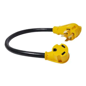 

24in 125V 50A Male to 30A Female Dogbone Adapter RV Boat Marine Yacht RV Electrical Converter Cable Waterproof