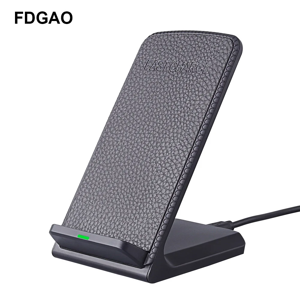 

FDGAO 10W Quick Wireless Charger for iPhone X XS Max 8plus Xiaomi Mix3 Samsung S9 S10 Wireless charger Qi Fast Charging Stand