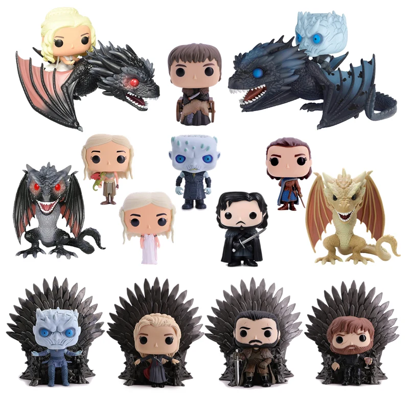

Game of Thrones Figures 10-15cm Arya Stark Night King Jon Snow Bran Daenerys On Dragon Collection Decoration