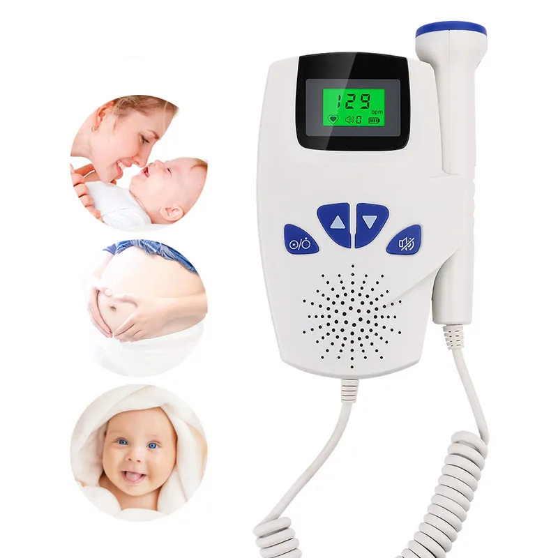 

LCD Baby Fetal Doppler Portable Ultrasound Fetal Heart Monitor Heartbeat Detector Battery Powered Prenatal Monitoring Devices