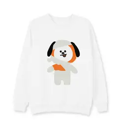 ONGSEONG БЦ BT21 Bangtan обувь для мальчиков Хэллоуин альбом Толстовка повседневное свободная одежда пуловер с длинными рукавами и принтом свитшоты