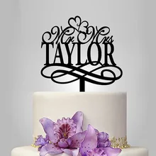 Настоящие Персонализированные Акриловые классические Mr& Mrs свадебный торт Топпер/Свадебный стенд/Свадебные украшения/Пользовательский Топпер