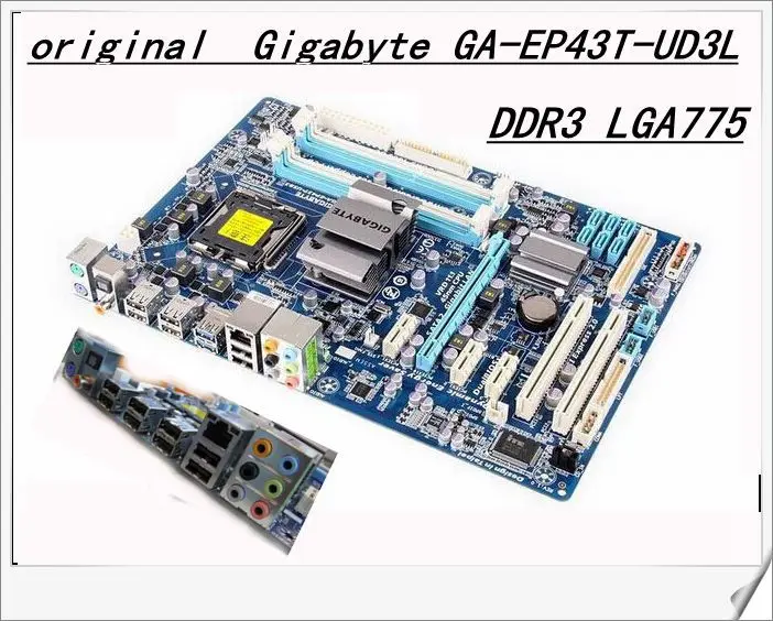 Бесплатная доставка оригинальная материнская плата для Gigabyte GA EP43T UD3L DDR3 LGA775
