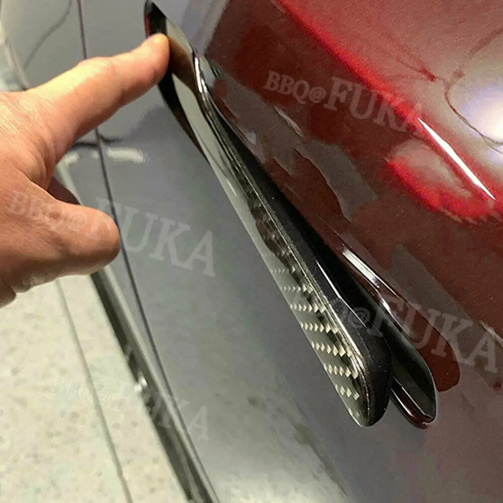 4 шт. карбоновая Автомобильная боковая дверная ручка Накладка декоративная наклейка для Tesla модель 3