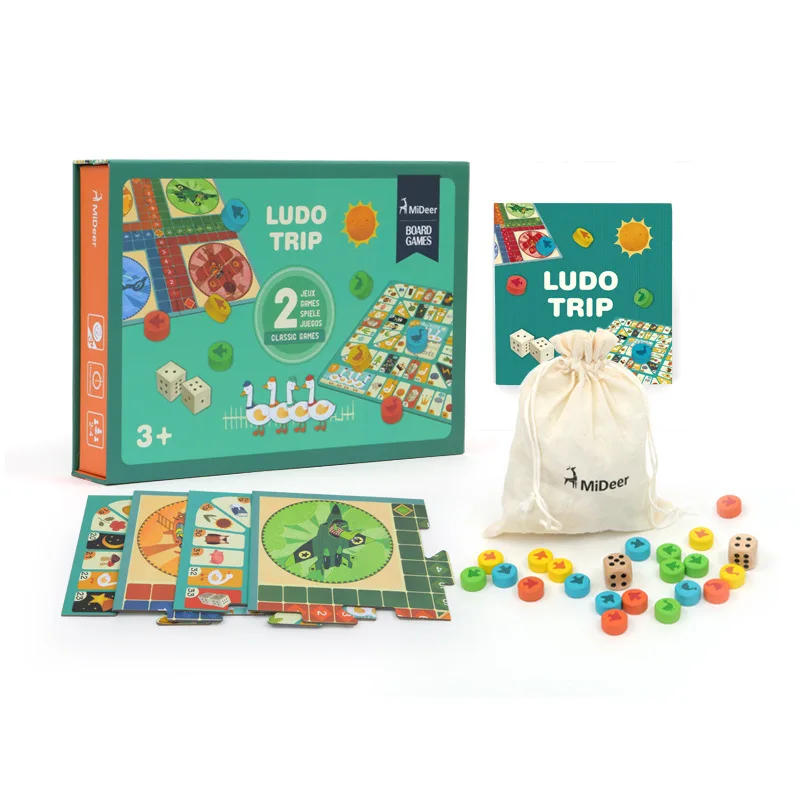 

Children Board Game Flying Chess Multi-functional Party Games Double-sided Board Game Educational Toys