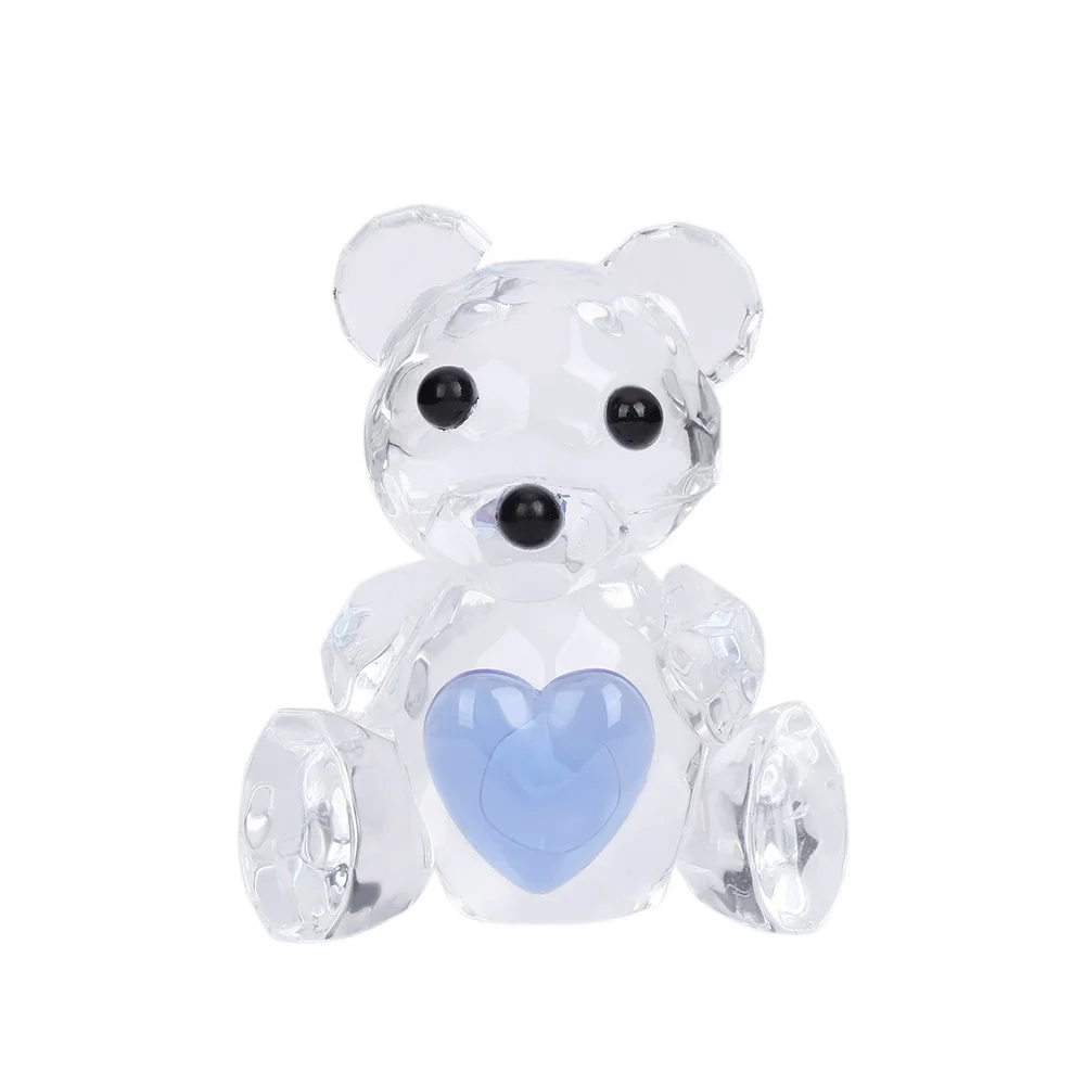 

Bear Blue Figurines Paperweight Crafts Art&Collection Table Car Ornaments Souvenir Home Wedding Party Decoration