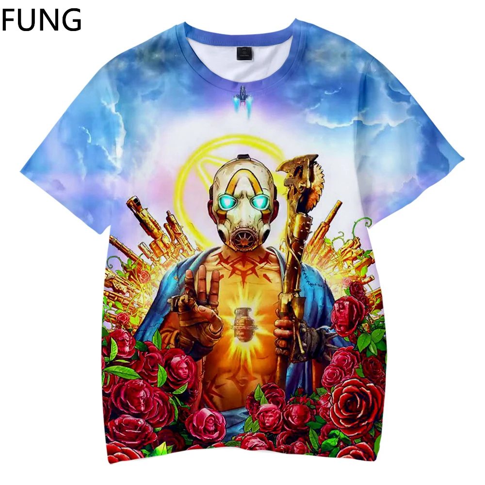 

Kids Size Borderlands 3 Tshirt Men/Women 3D Print Streetwear Harajuku Short Shirts Tops Tees Boys/Girls T shirt Men Board Shorts