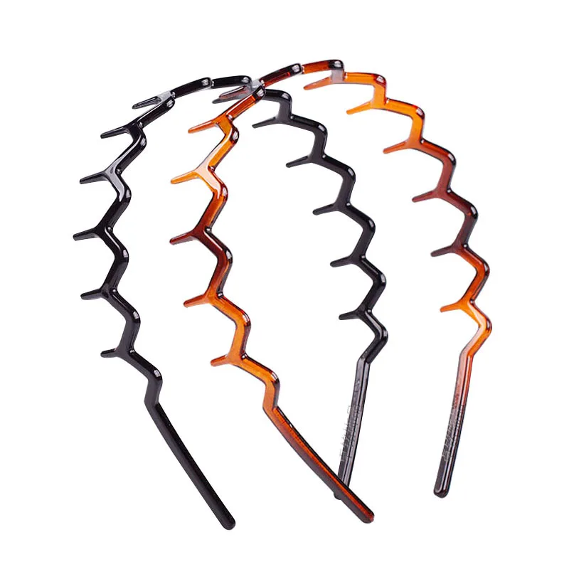 Women Men Wavy Hair Hoop Band Headband Hair Comb Zigzag Band Notched Headband Hair Styling Accessories Dropshipping