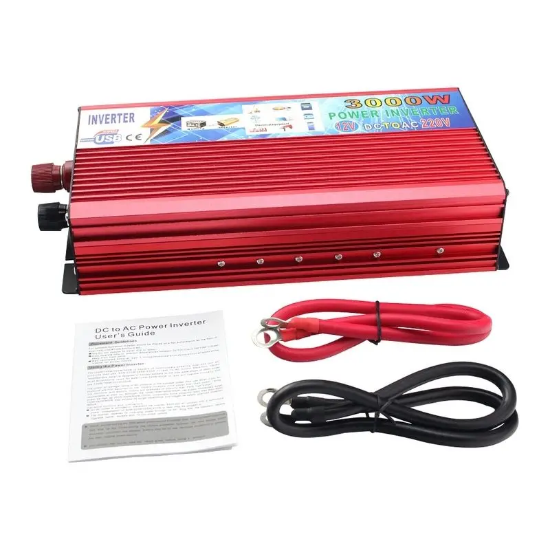 

Car Inverter 3000W DC 12V To AC 220 Modified Sine Wave Car Power Inverter Converter Portable Auto Power Supply USB Charger