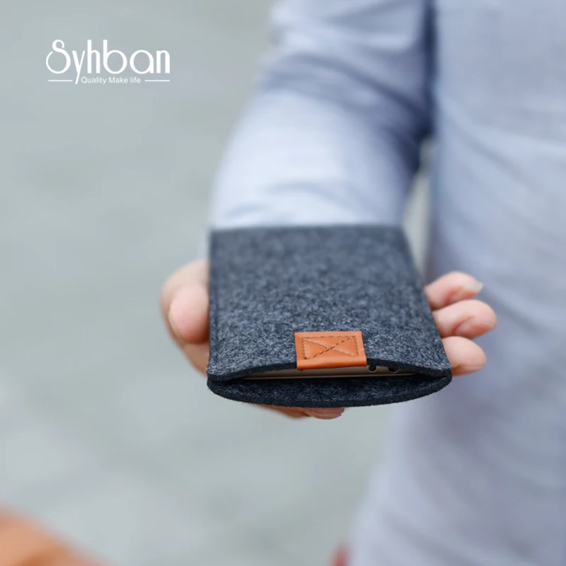Handmade Wool Felt Wallet Style For iphone X/7.8 clear