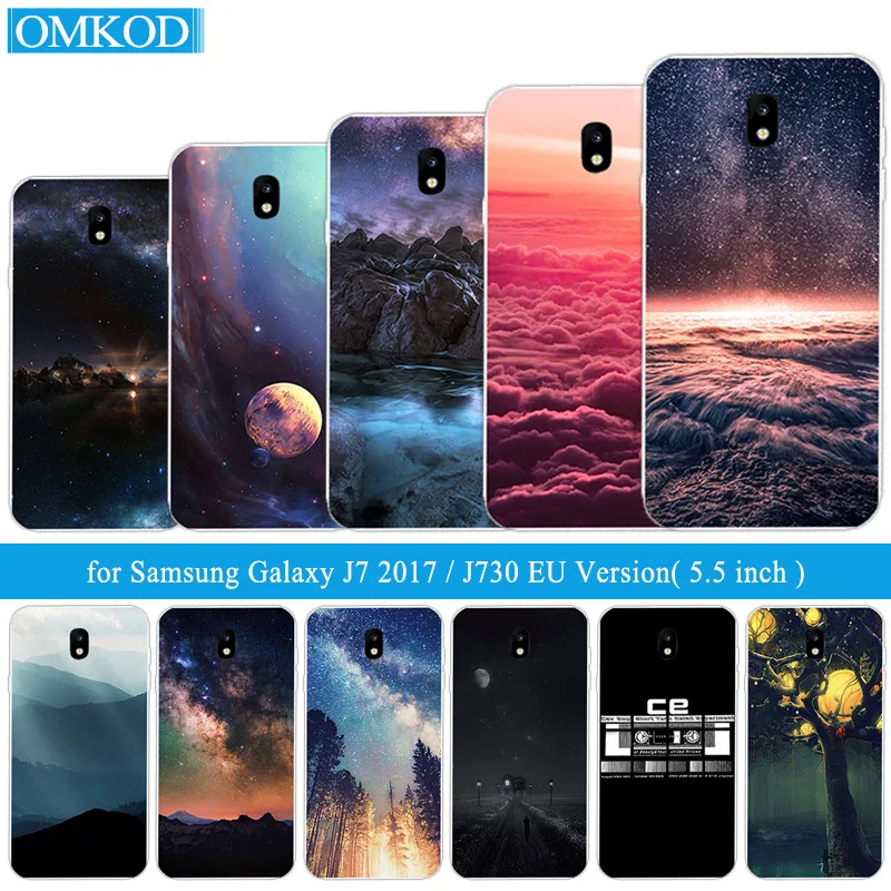 

For Samsung Galaxy J7 2017 Silicone for Samsung Galaxy J7 2017 J730F Back Black Cover for Samsung J7 2017 Starry Sky Phone Cases