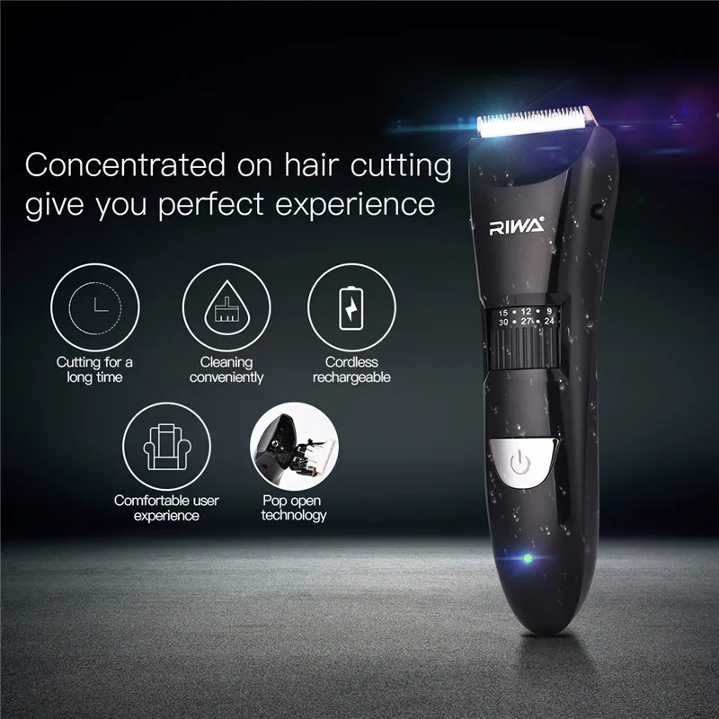 

Riwa Professional Washable Electric Hair Clipper Cordless Rechargeable Adjustable Portable Hair Trimmer Hair Cutting Machine4952