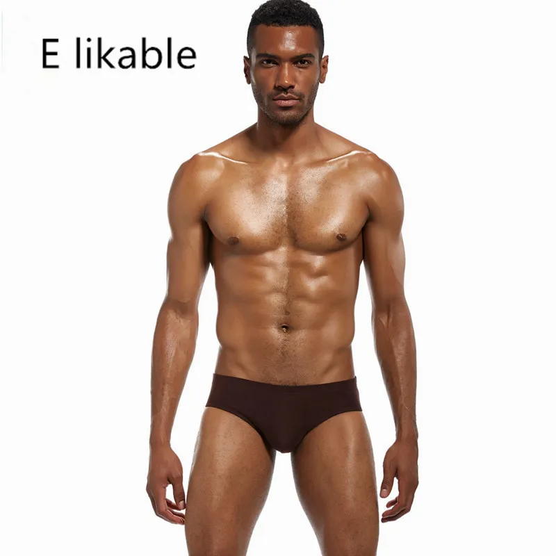 

E likable fashion explosion models men's underwear comfortable breathable solid color sexy low waist briefs