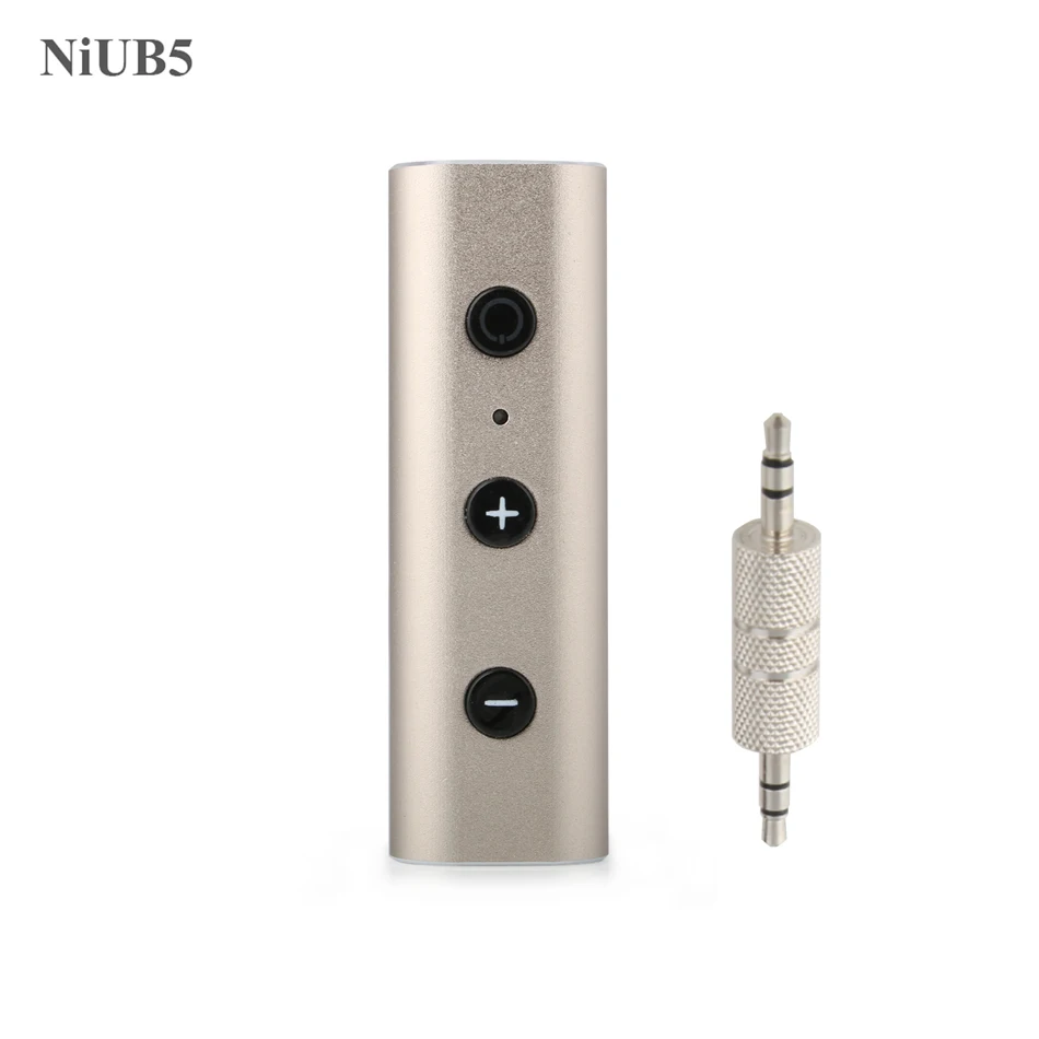 

NiUB5 Mini Metal Stainless Steel Bluetooth Headphone Audio Receiver And 3.5mm Adapter 2-in-1 Wireless 4.2 for Headphone Speaker