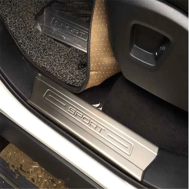 

WELKINRY For Land Range Rover Sport L494 2014 2015 2016 2017 stainless steel threshold door sill scuff plate foot pedal trim