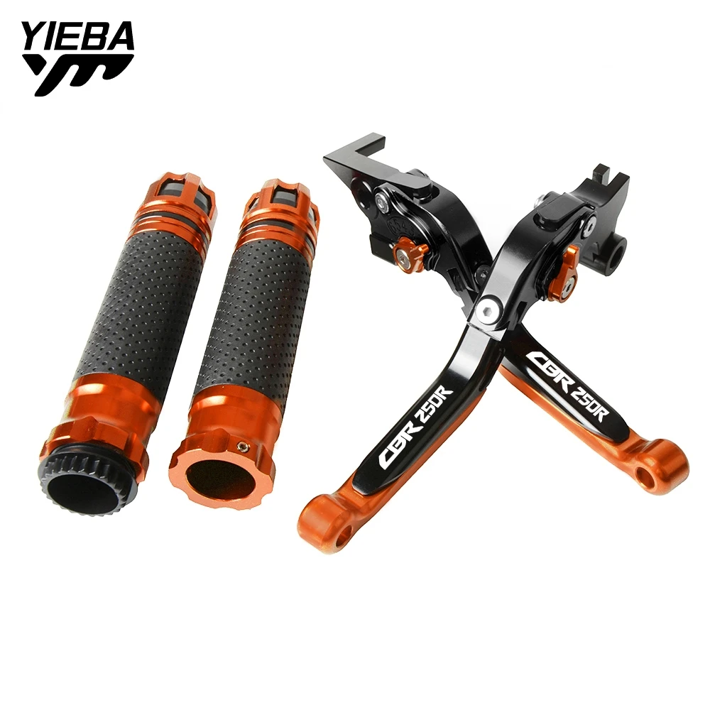 

Motorcycle Accessories Brake Clutch Levers CNC Hand grip set Hand Bar Grips With Logo FOR HONDA CBR250R CBR 250R 2011-2013 2012