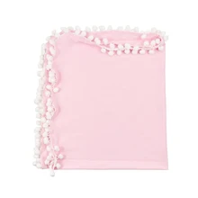 Новинка; одеяло с помпоном для кроватки; хлопковое мягкое дышащее Пеленальное Одеяло для новорожденных; реквизит для фотосессии